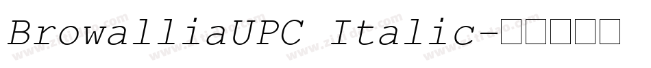 BrowalliaUPC Italic字体转换